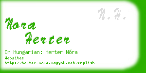 nora herter business card